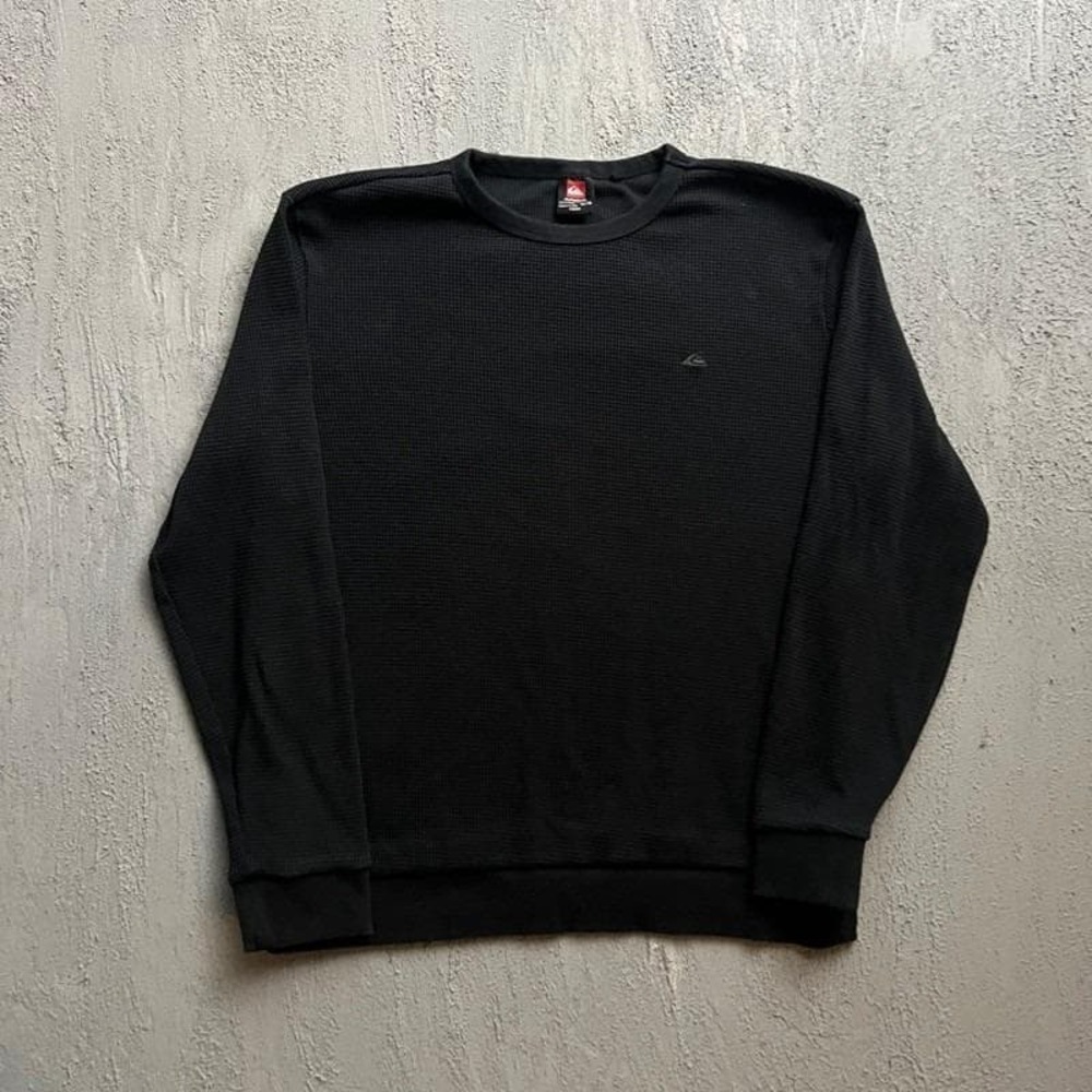 Vintage Quiksilver Thermal Shirt Mens XL Black 2000s Y2K